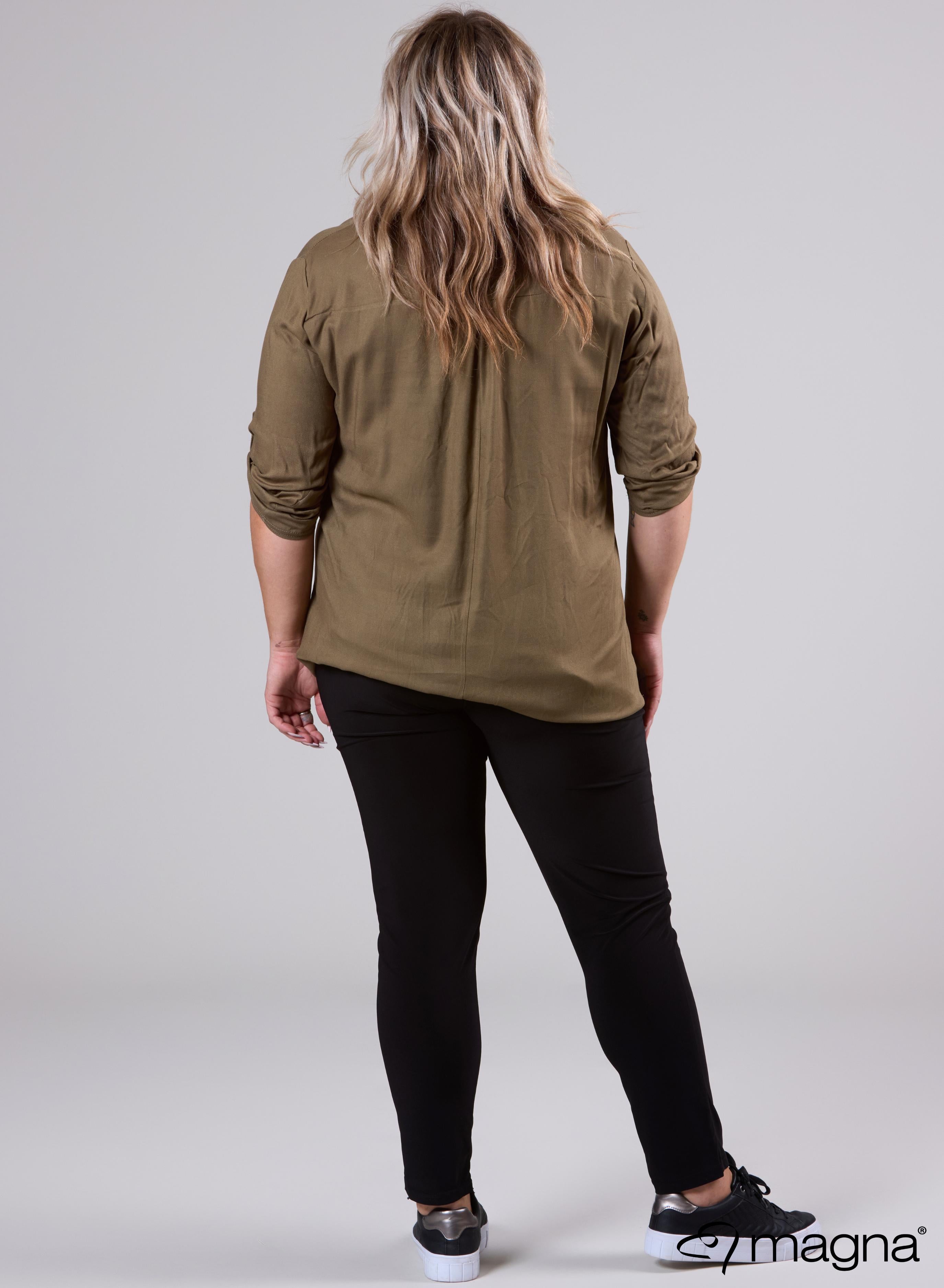 Magna Light Viscose Blouse Khaki