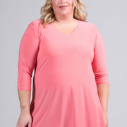 Magna A-line Long Shirt/Tunic Burnt Coral