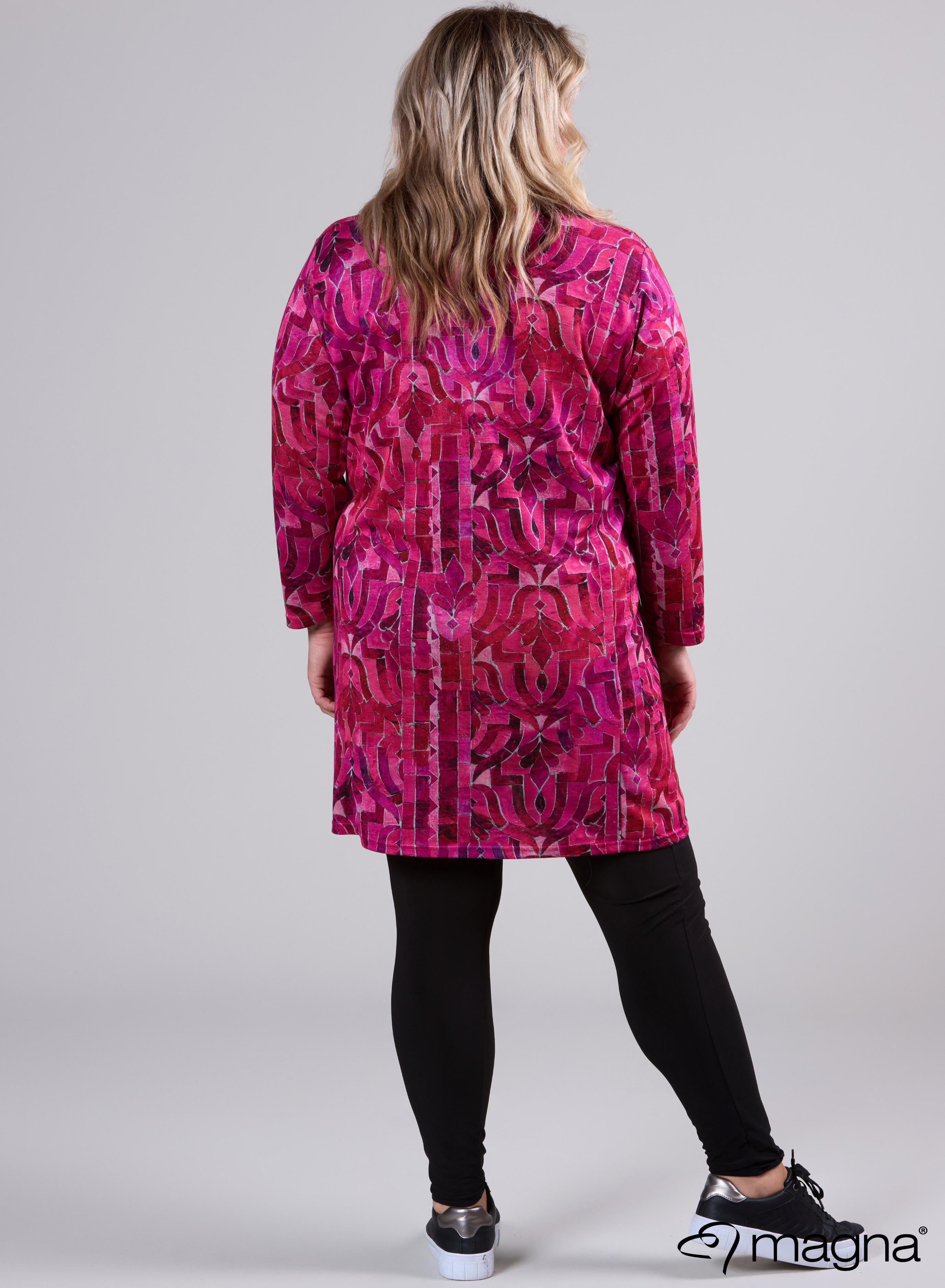 Magna Warm Relaxed Fit Tunic Inca Design Magenta