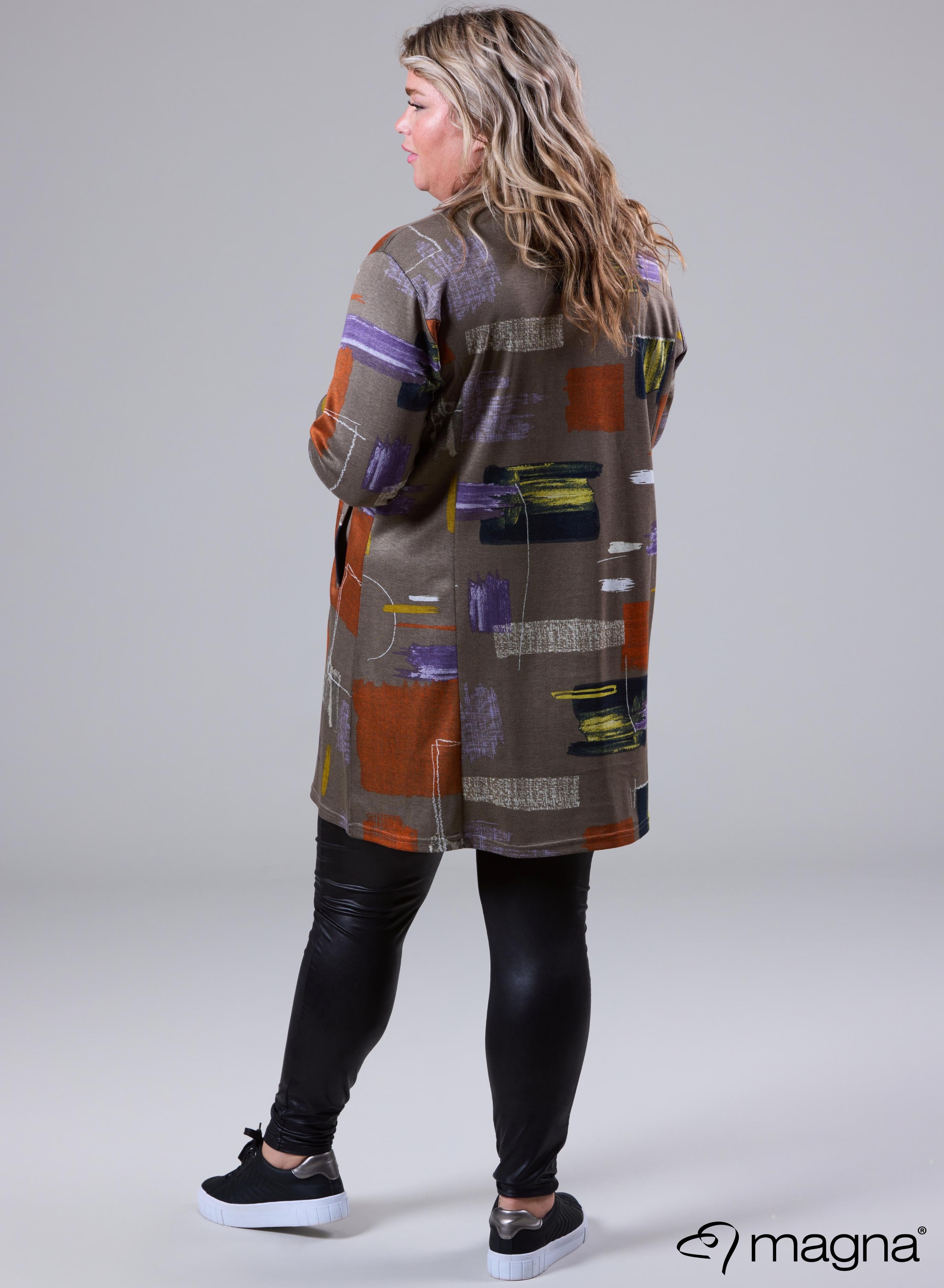 Magna Warm Comfort Tunic Block Art Sand