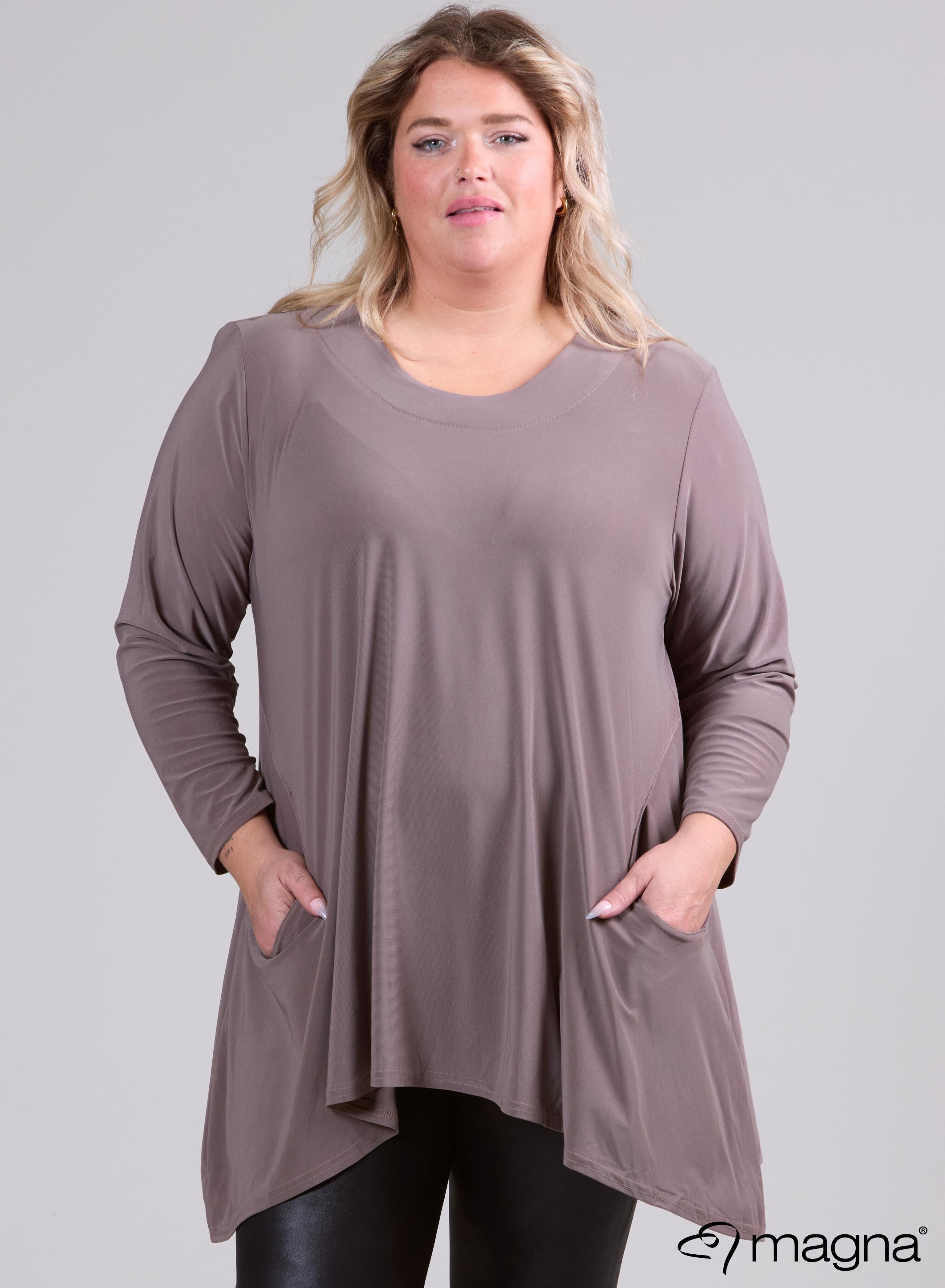 Magna Generous Pocket Tunic Taupe