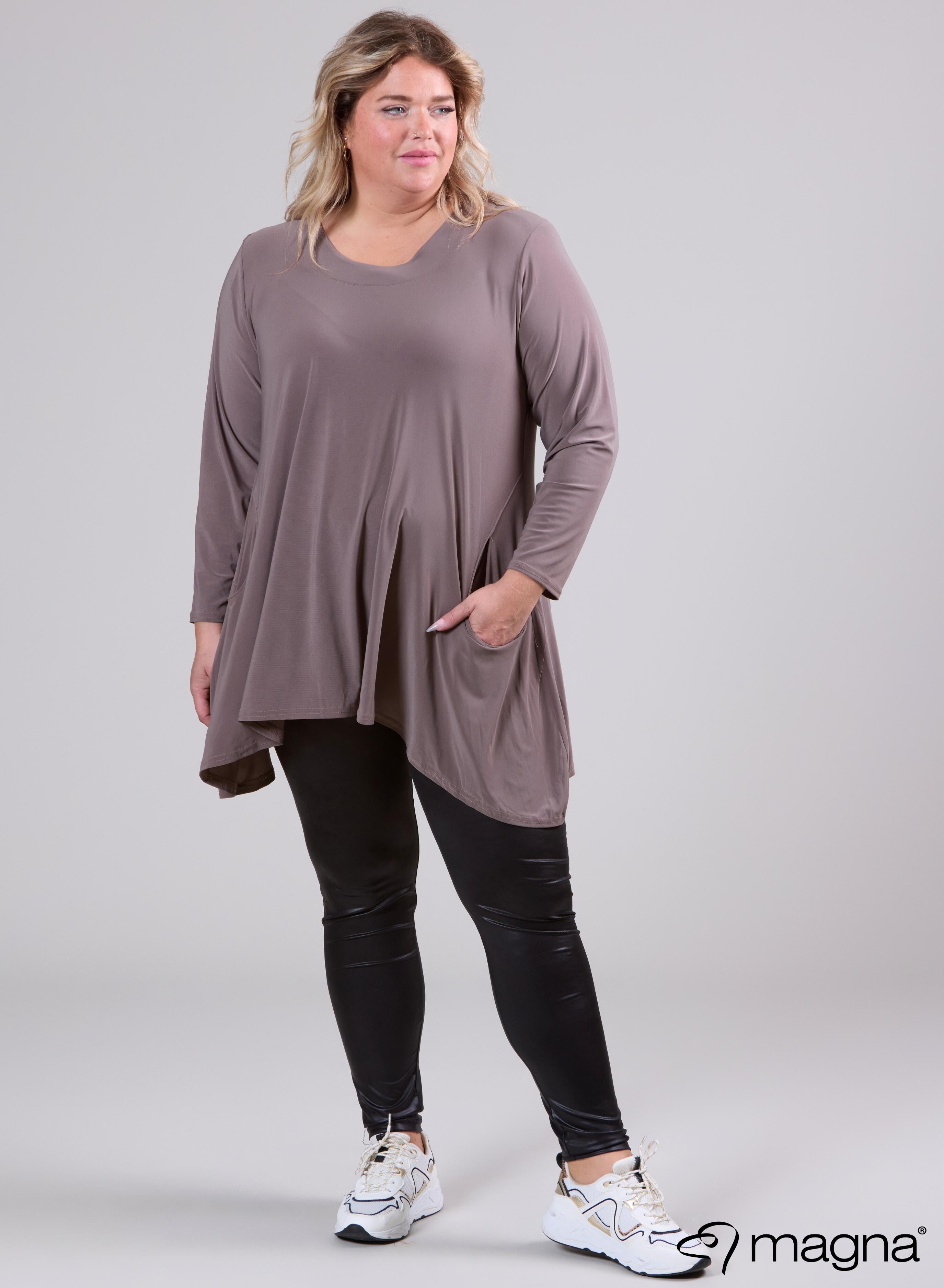 Magna Generous Pocket Tunic Taupe