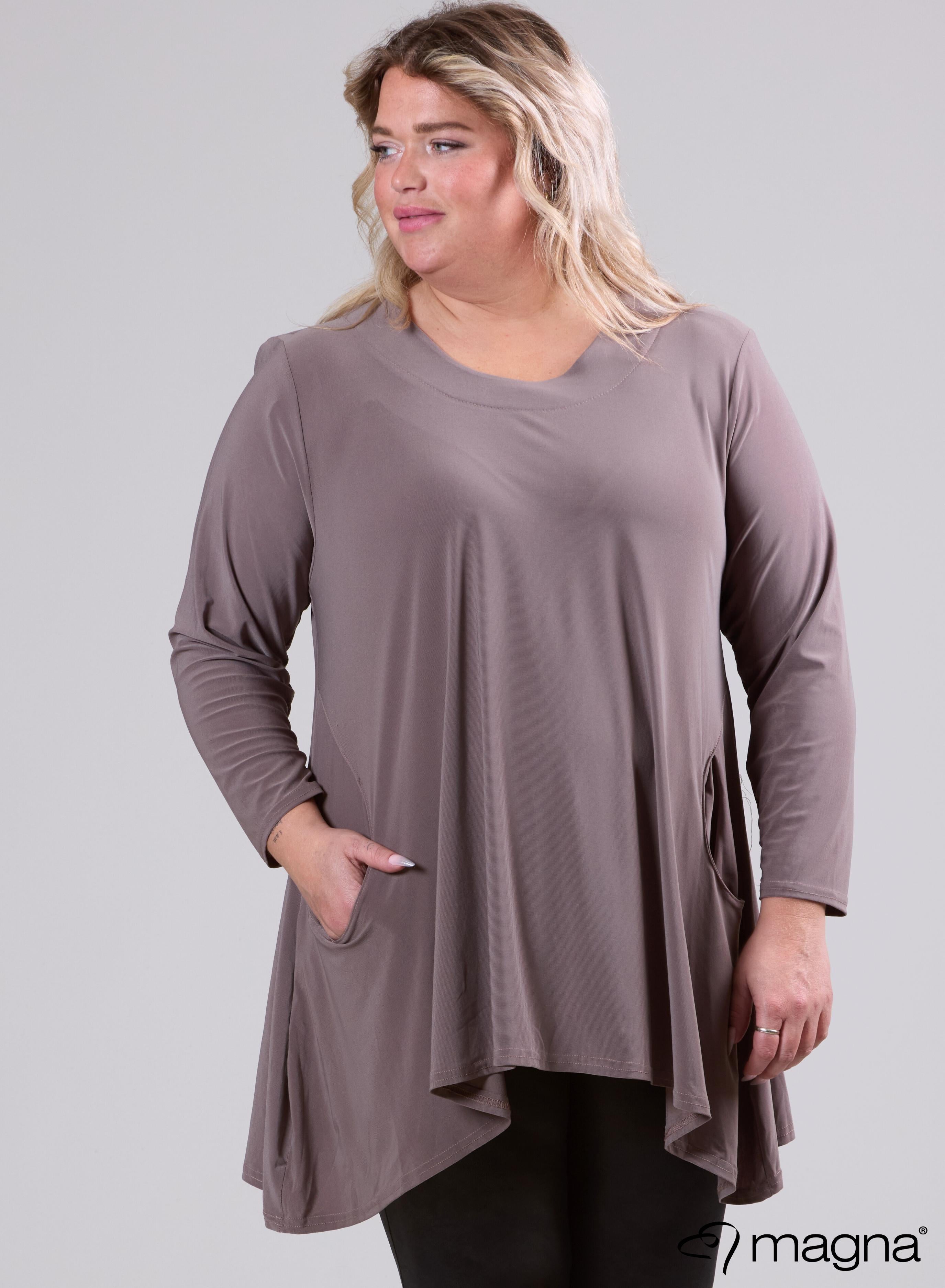 Magna Generous Pocket Tunic Taupe