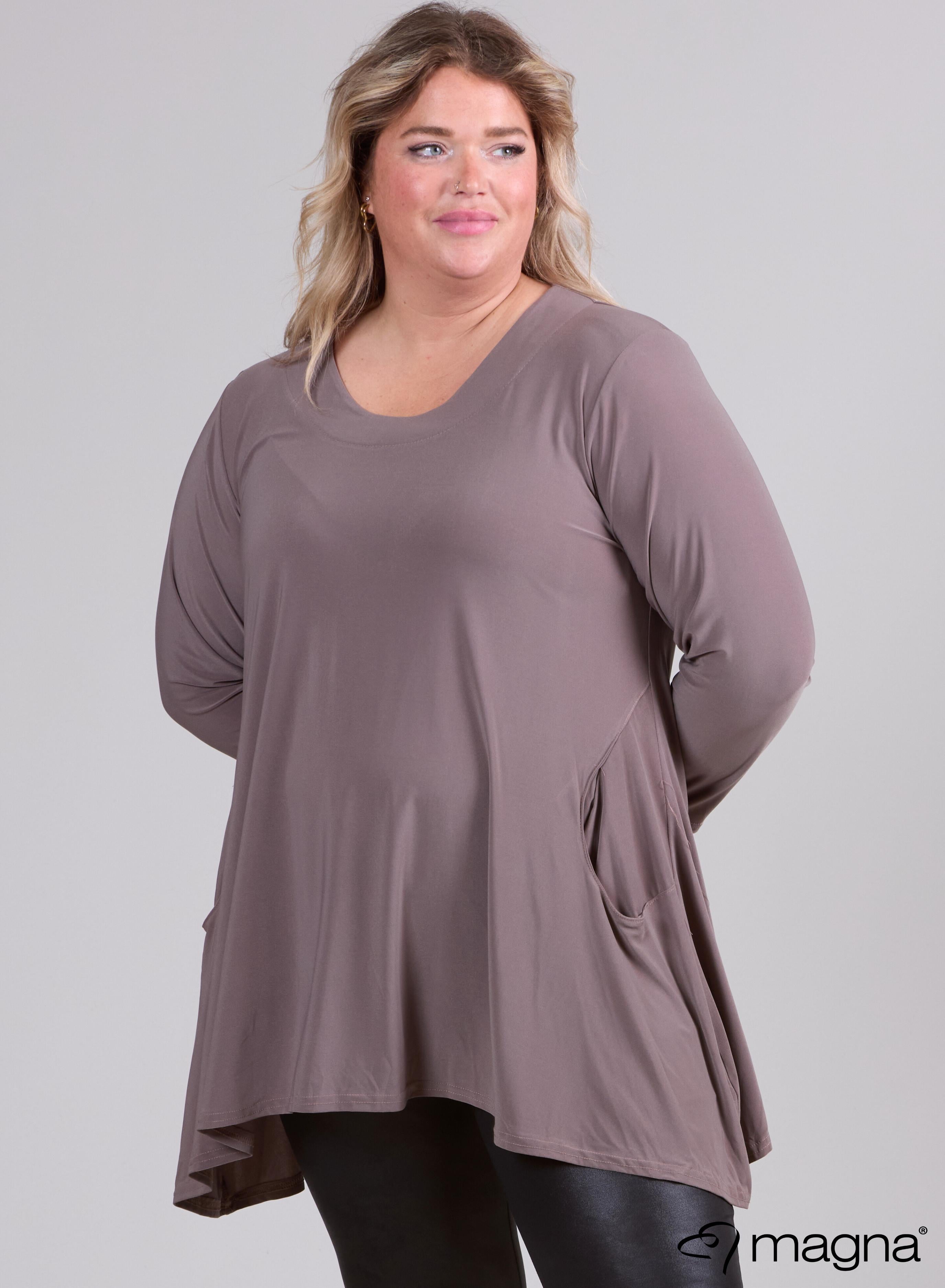 Magna Generous Pocket Tunic Taupe