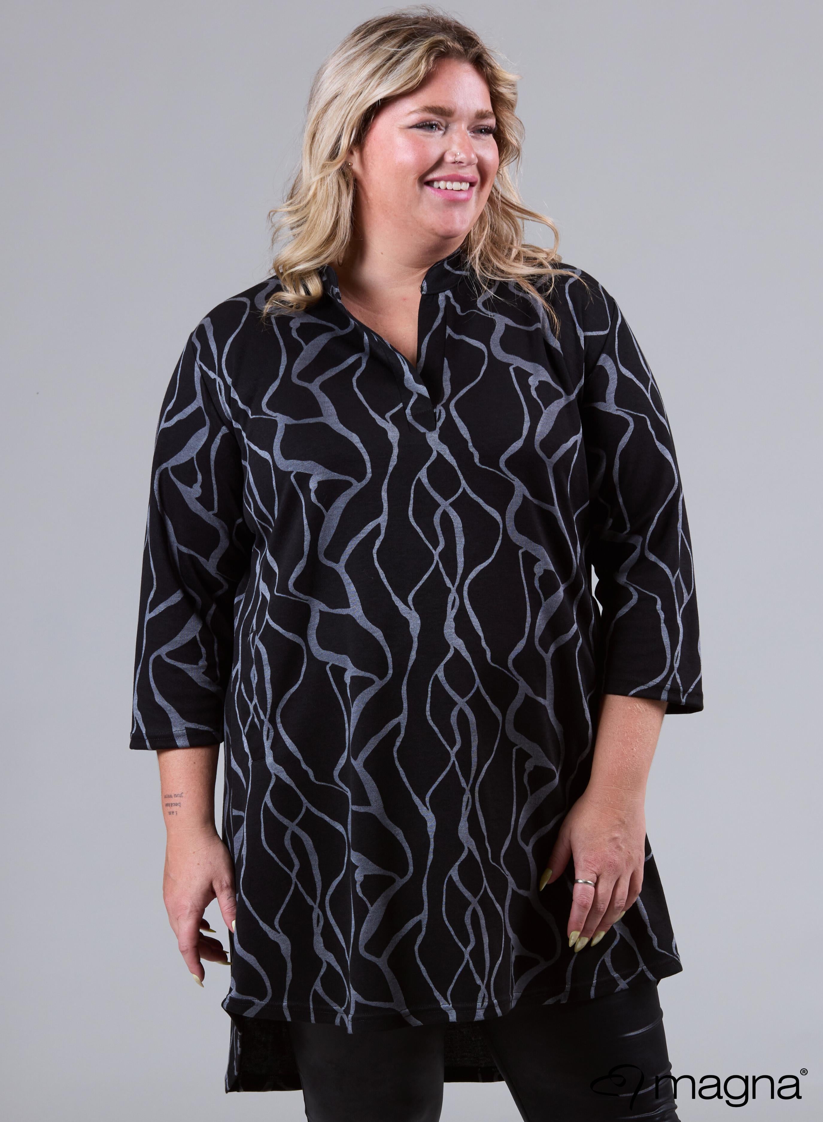 Magna Warm Classic Pockets Tunic Grey Flow Design