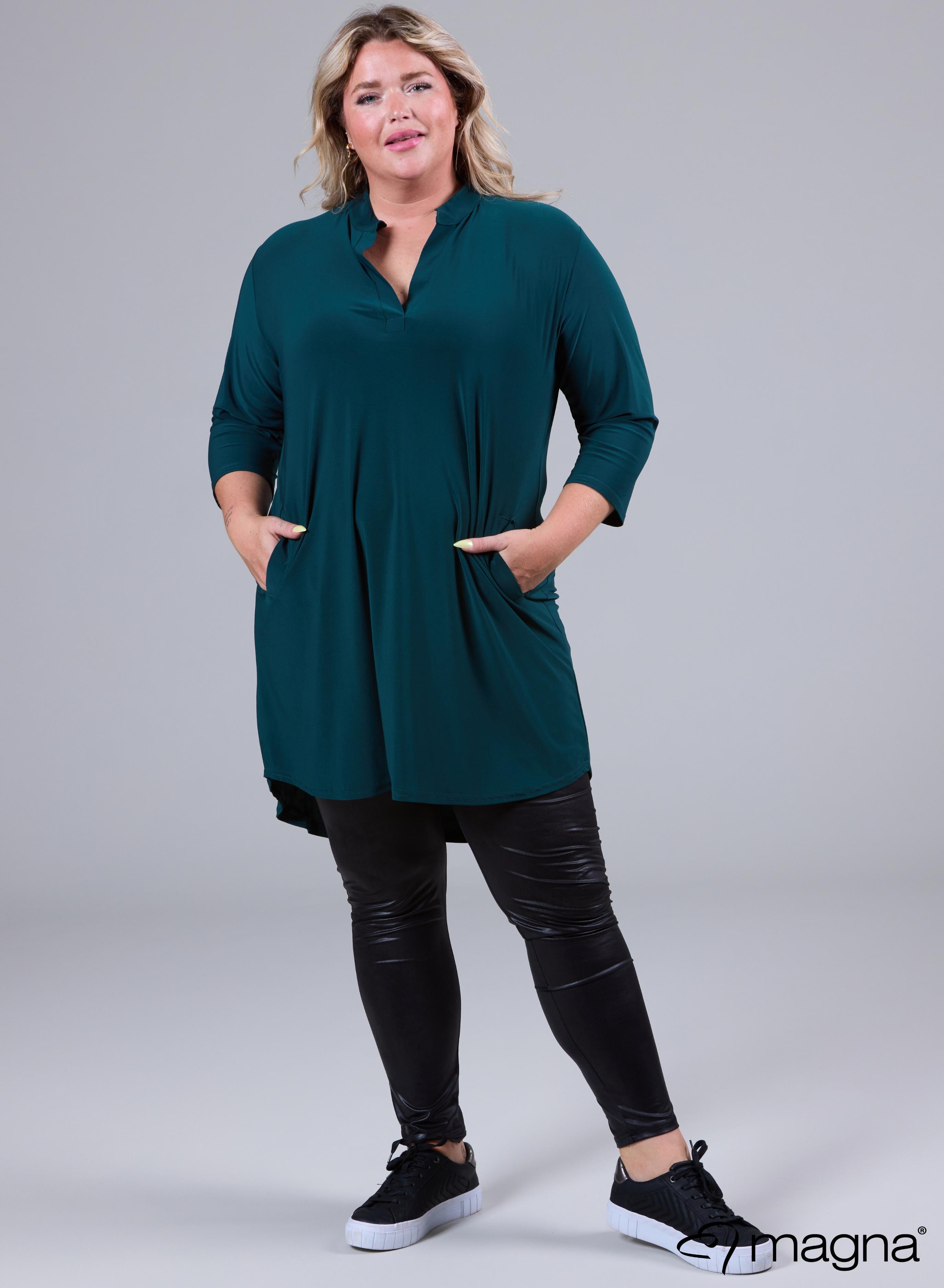 Magna Classic Pockets Tunic Bottle Green