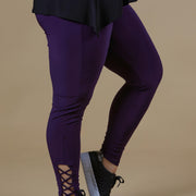 Magna X-Strap Legging Dark Purple