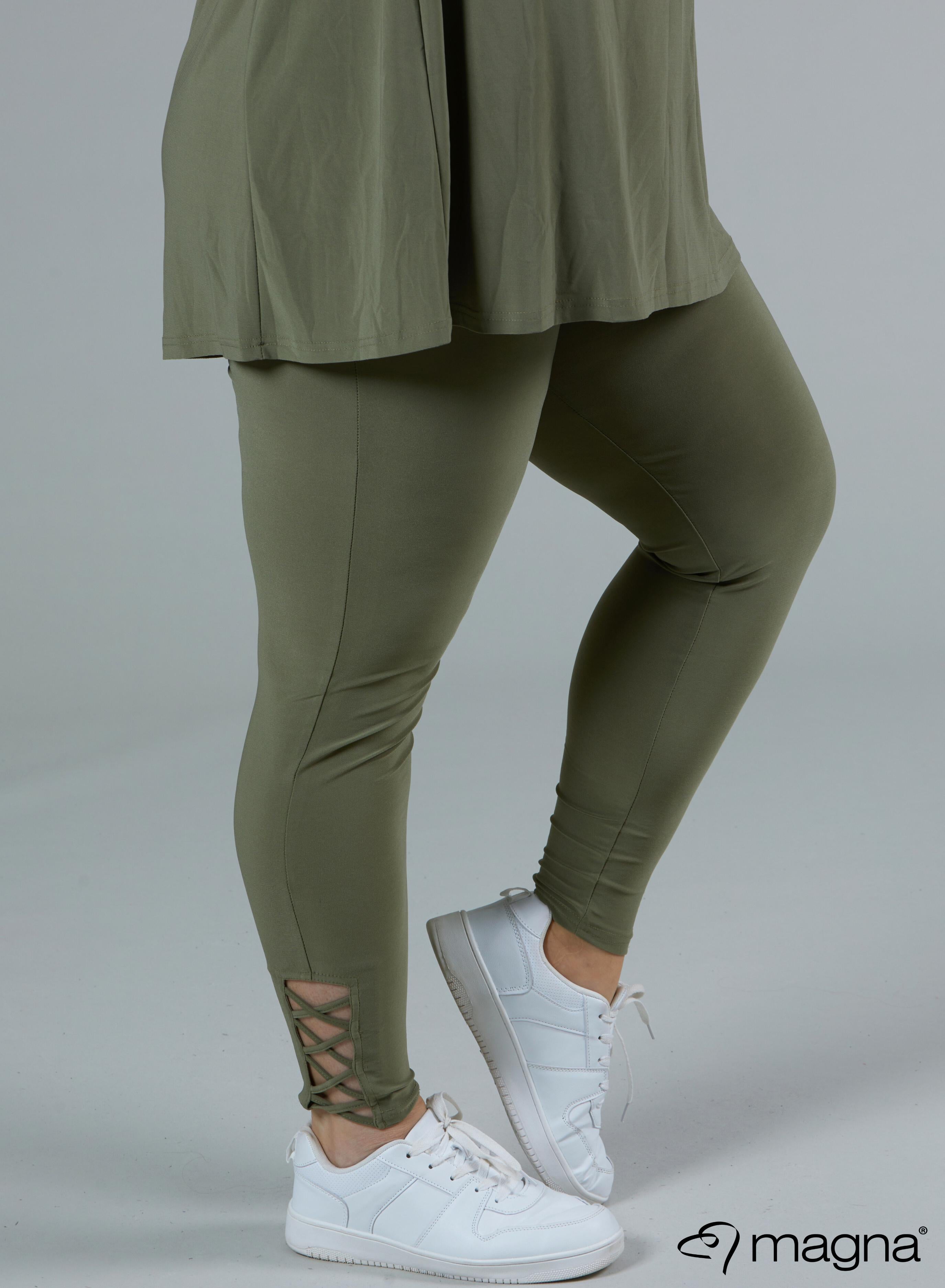 Magna X-Strap Legging Green Willow