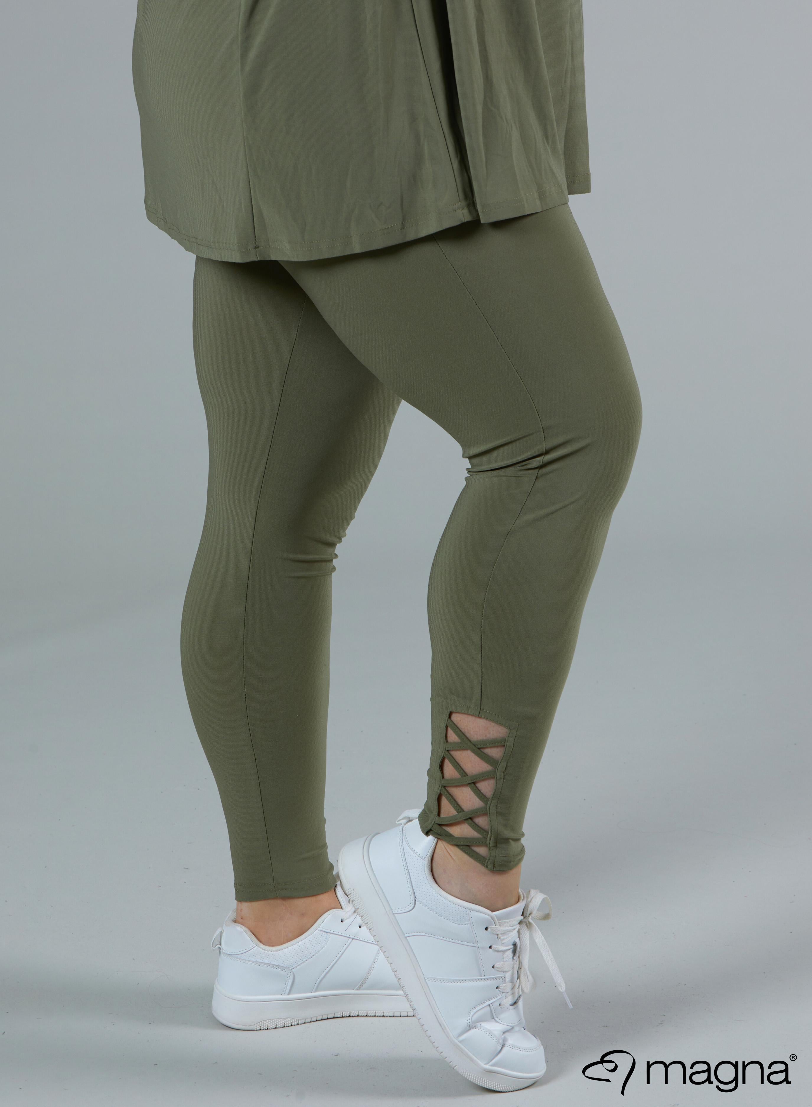 Magna X-Strap Legging Green Willow