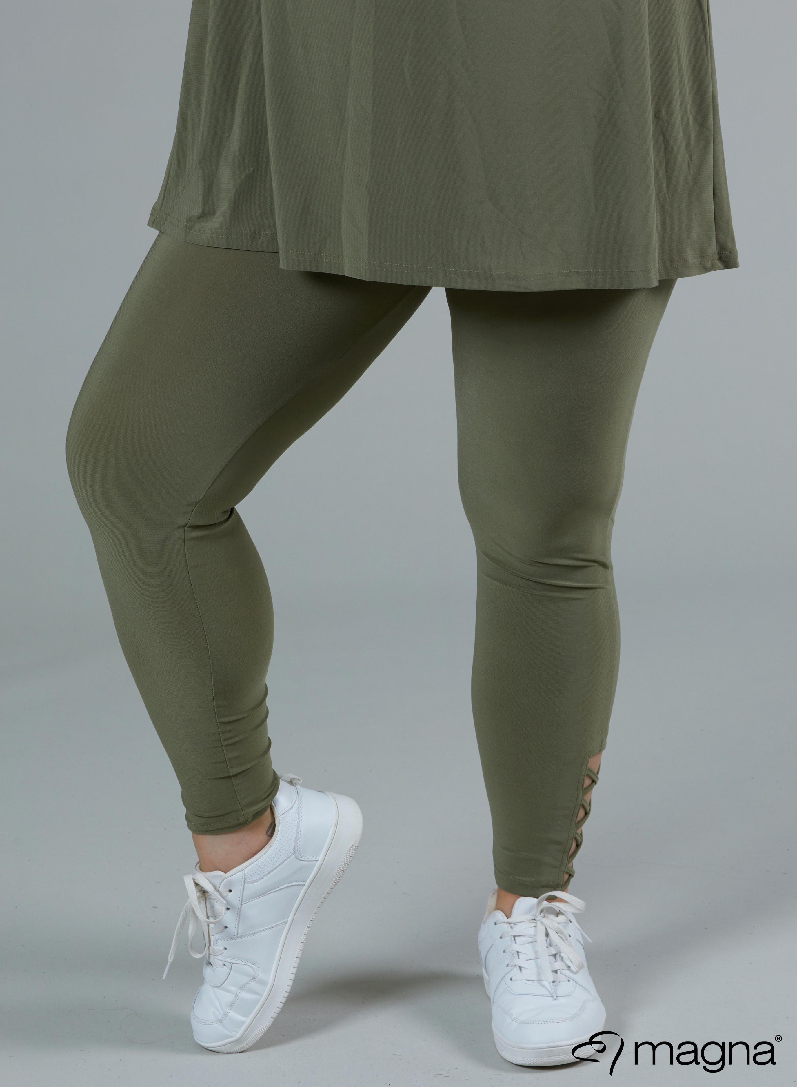 Magna X-Strap Legging Green Willow