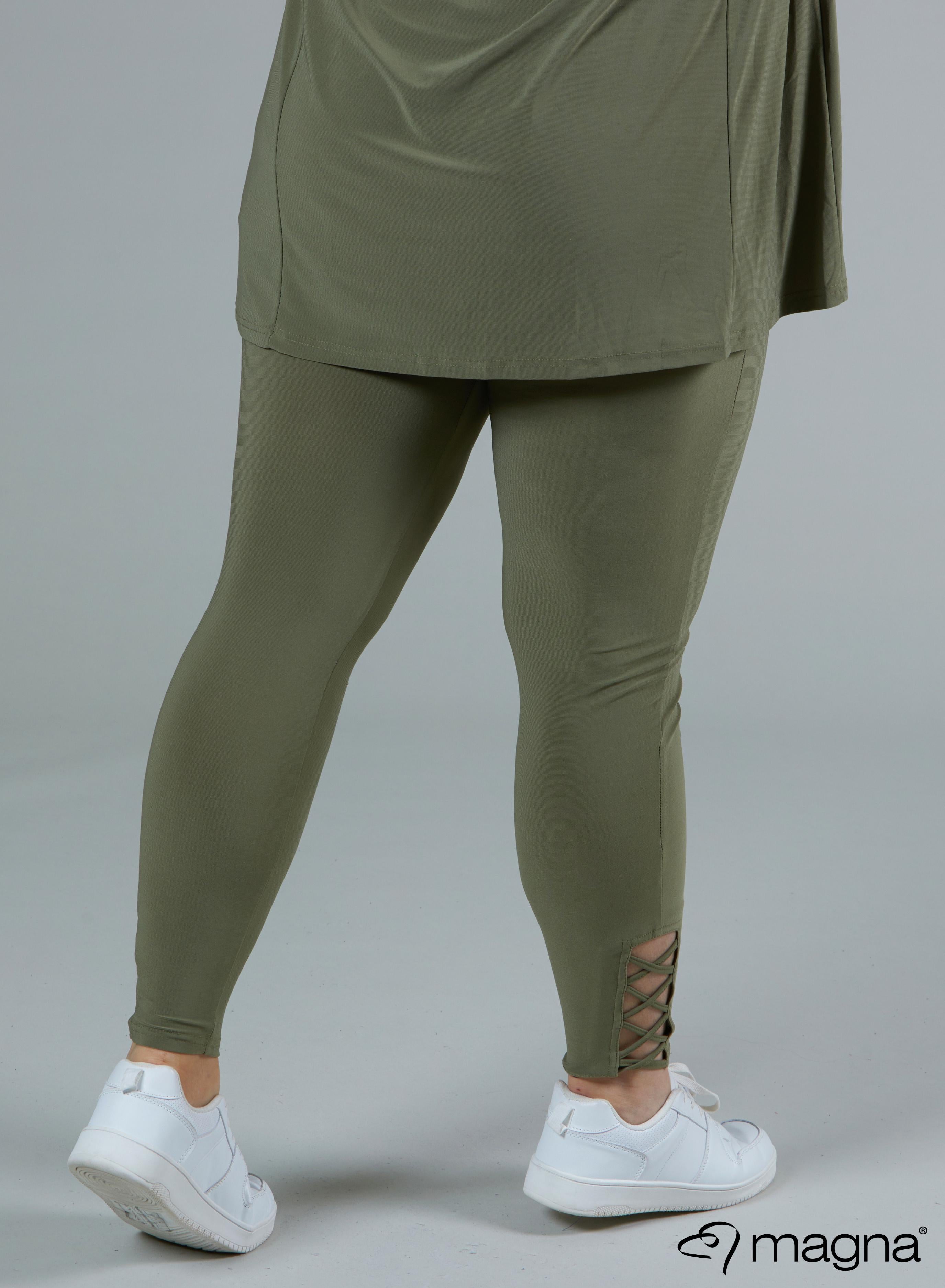 Magna X-Strap Legging Green Willow