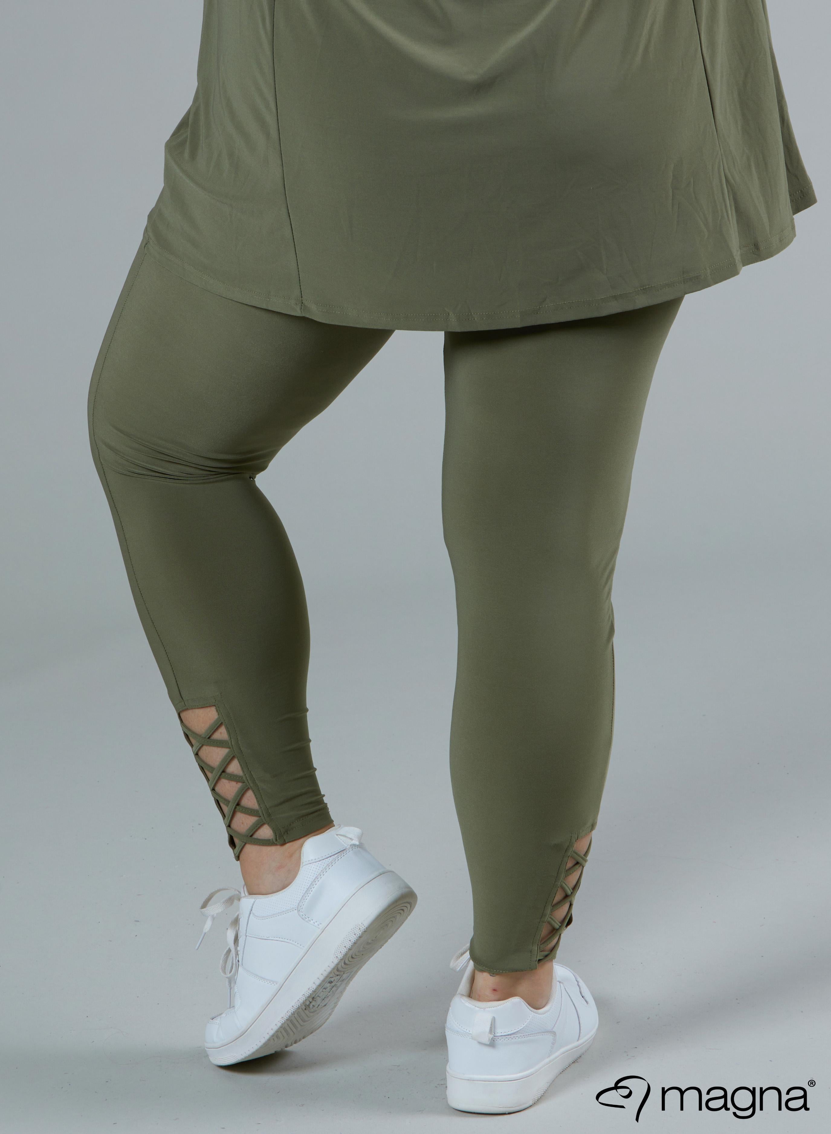 Magna X-Strap Legging Green Willow