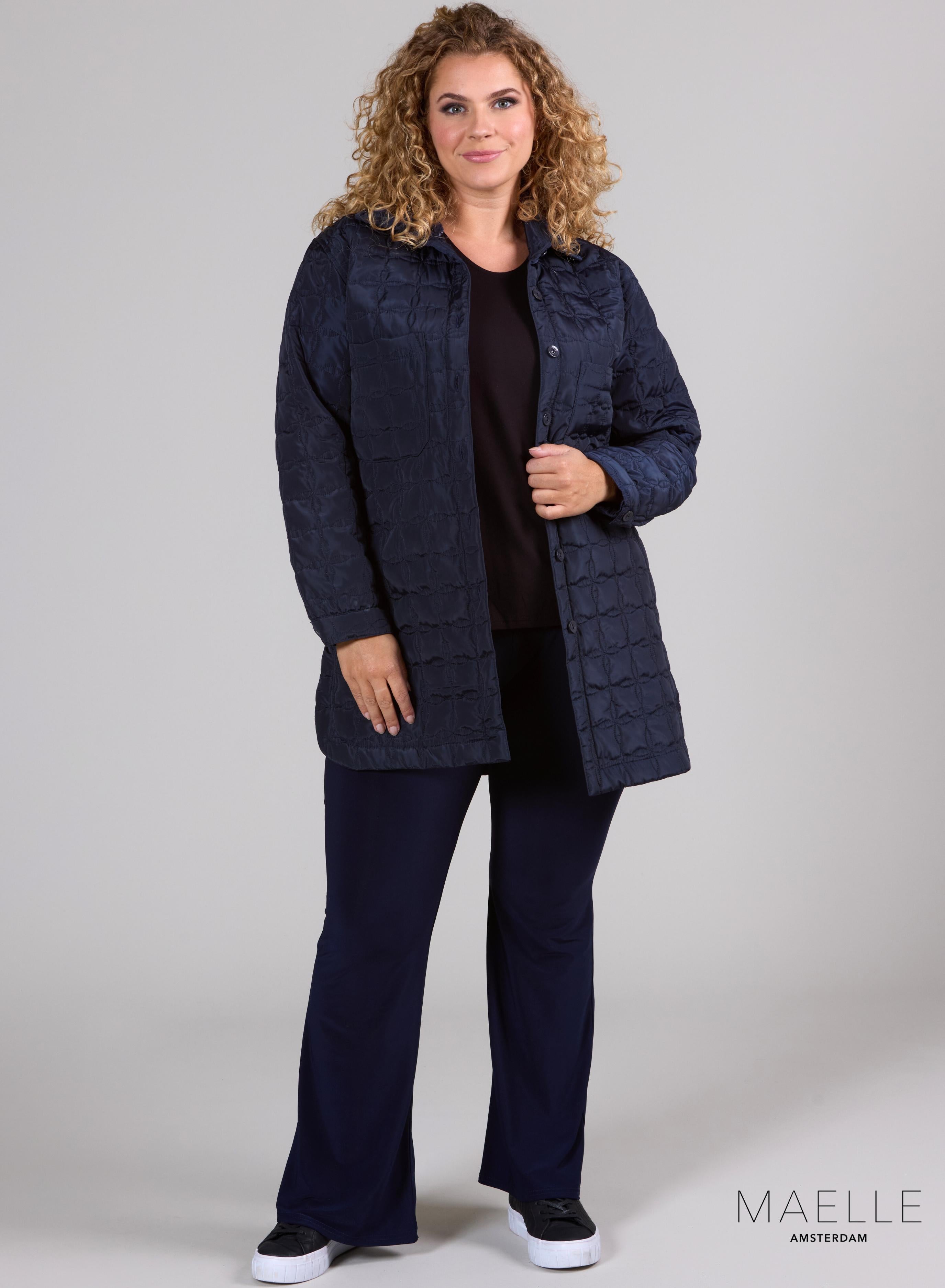 Maelle Padded Oversized Jacket Navy