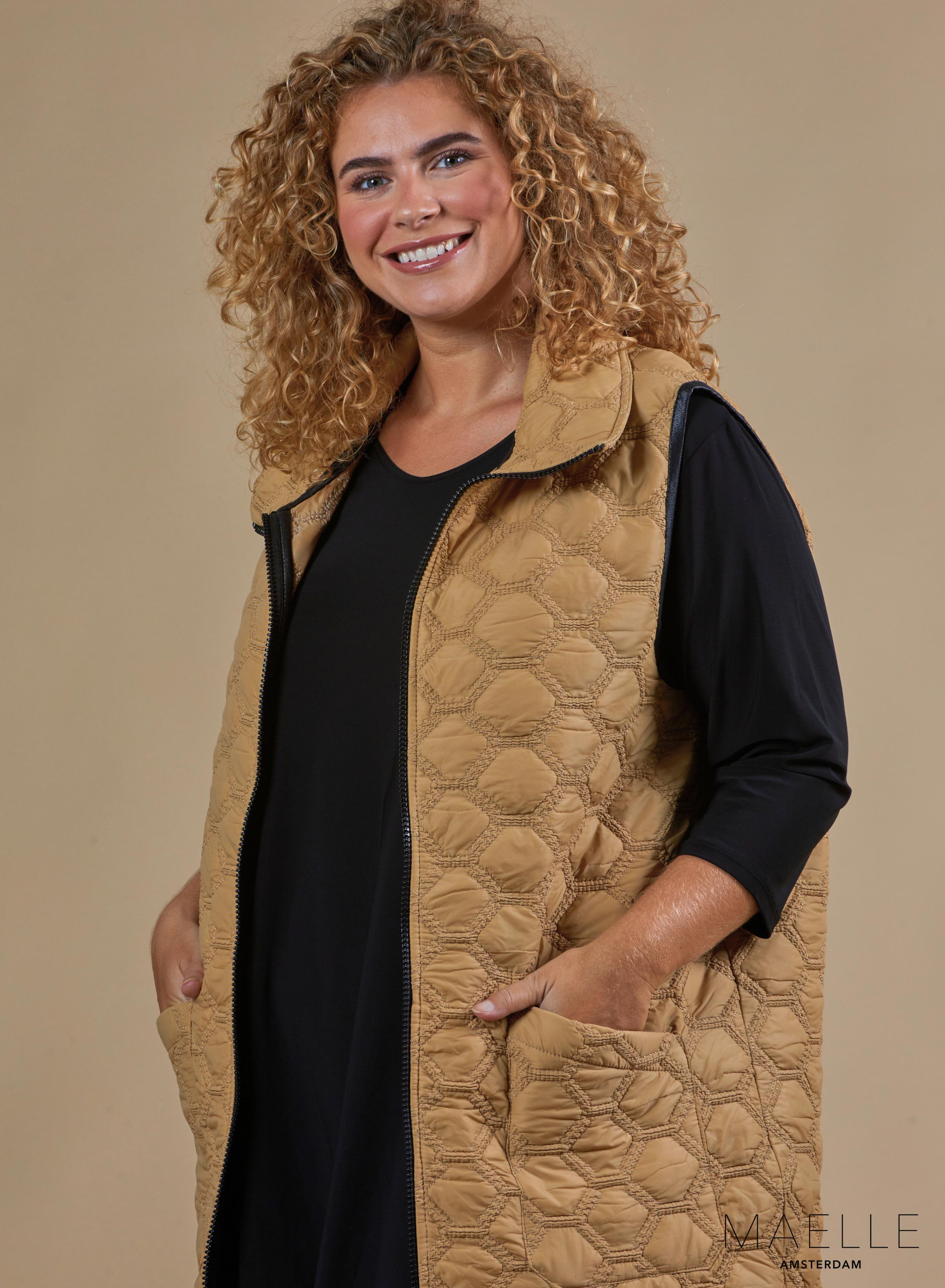 Maelle Light Padded Long Bodywarmer Sand