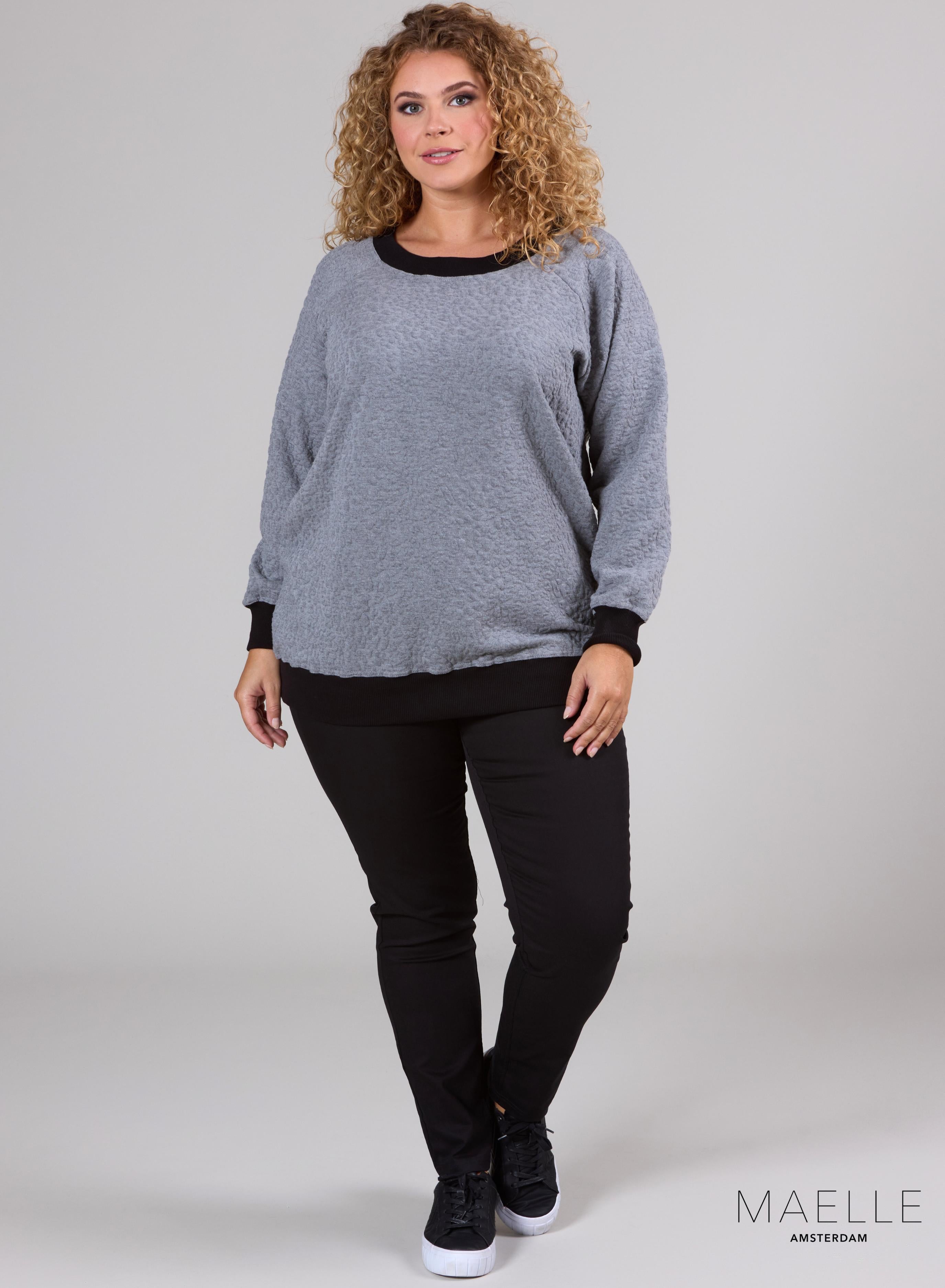 Maelle Velvet Sweater Leo Grey