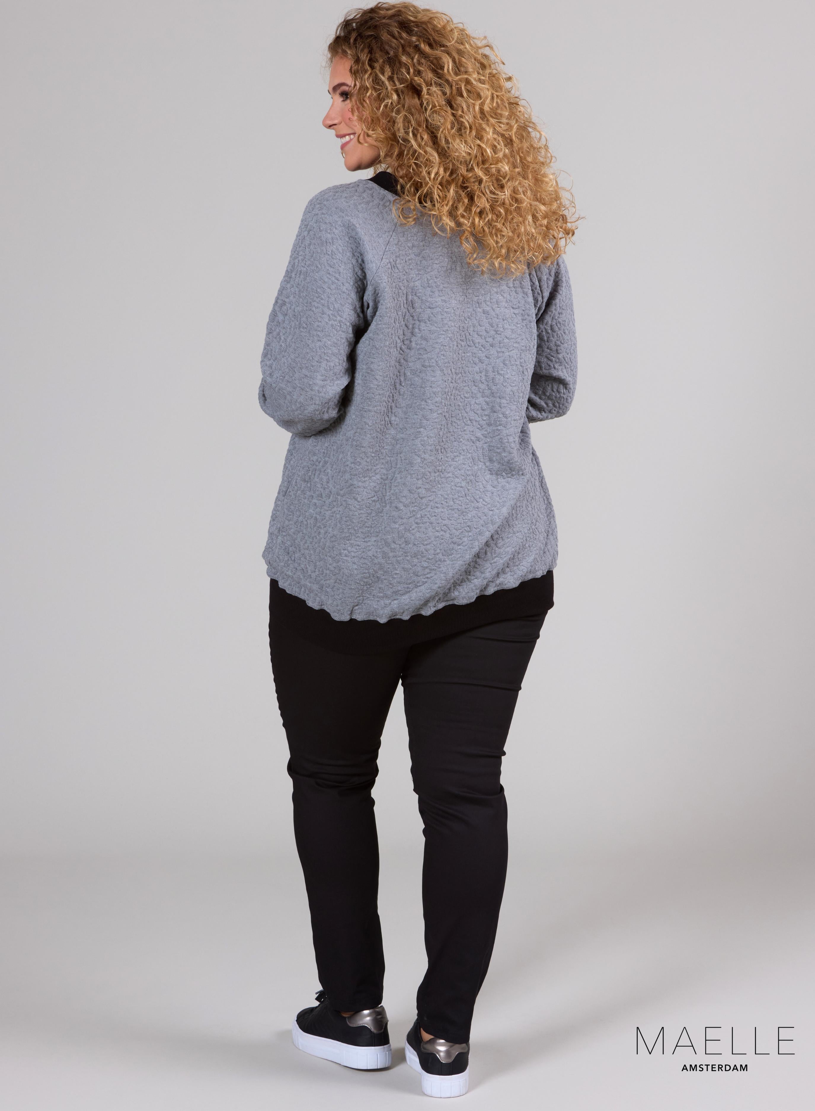 Maelle Velvet Sweater Leo Grey