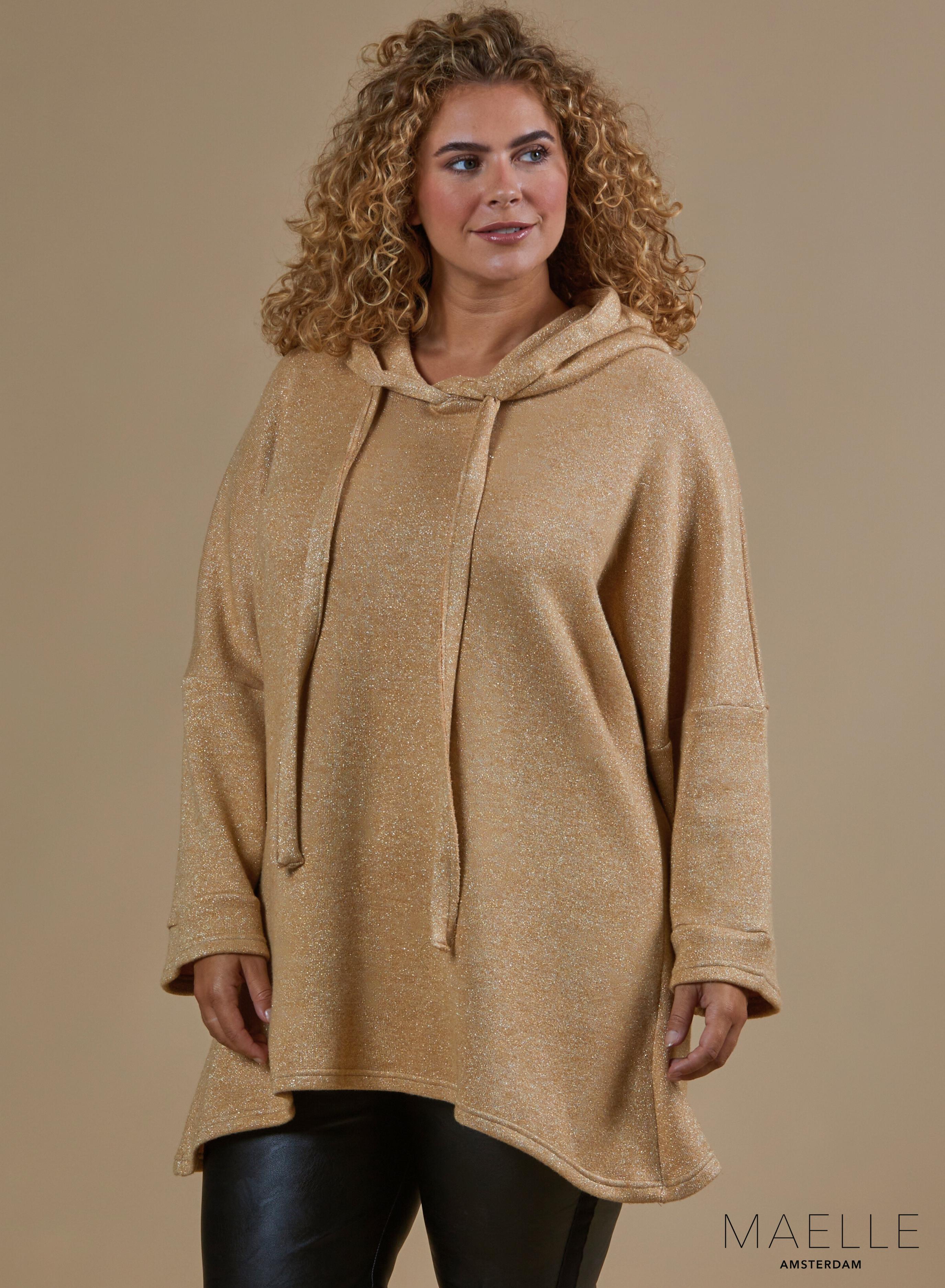 Maelle Glitter Warm Tunic Hoody Gold