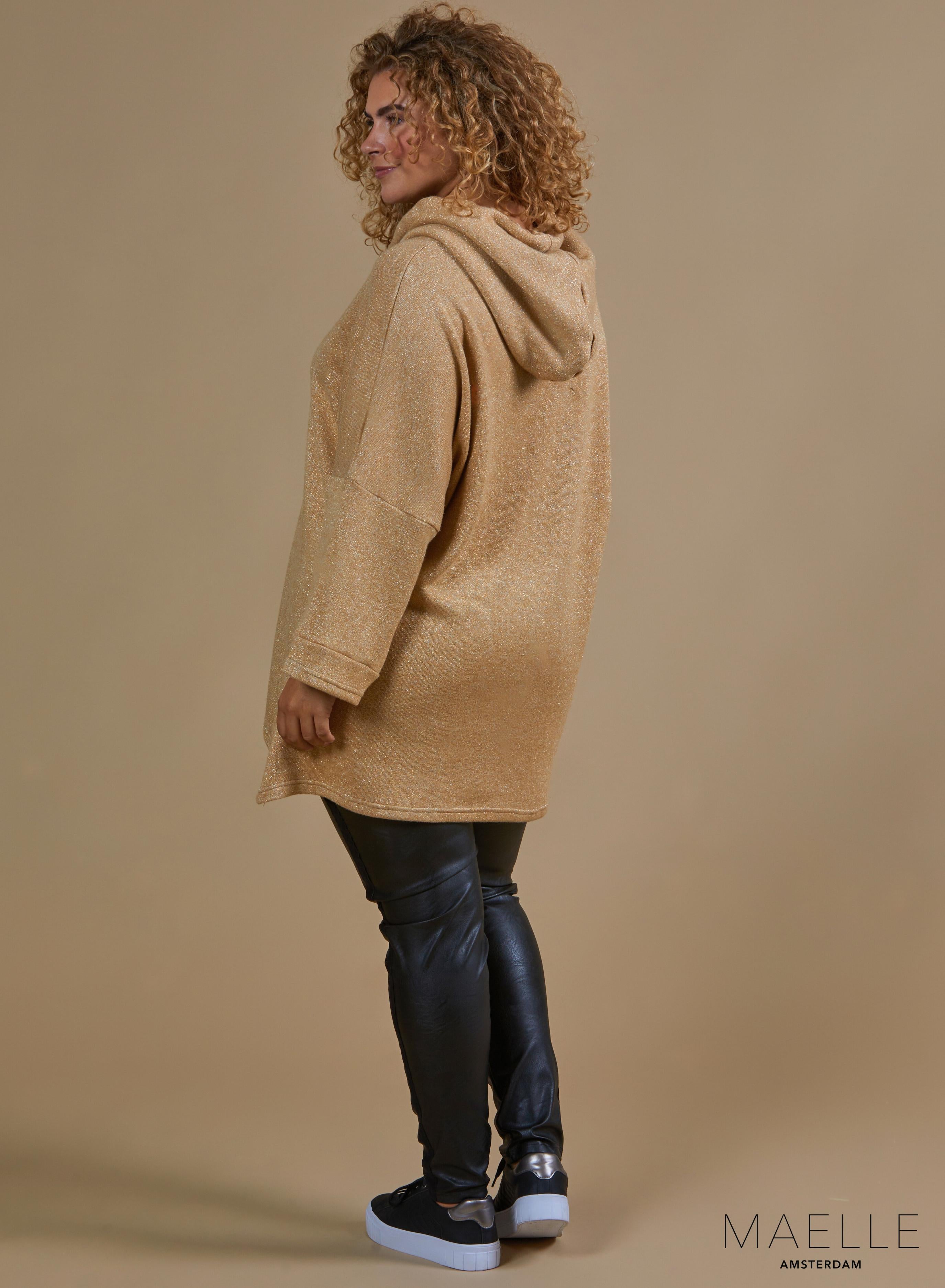 Maelle Glitter Warm Tunic Hoody Gold