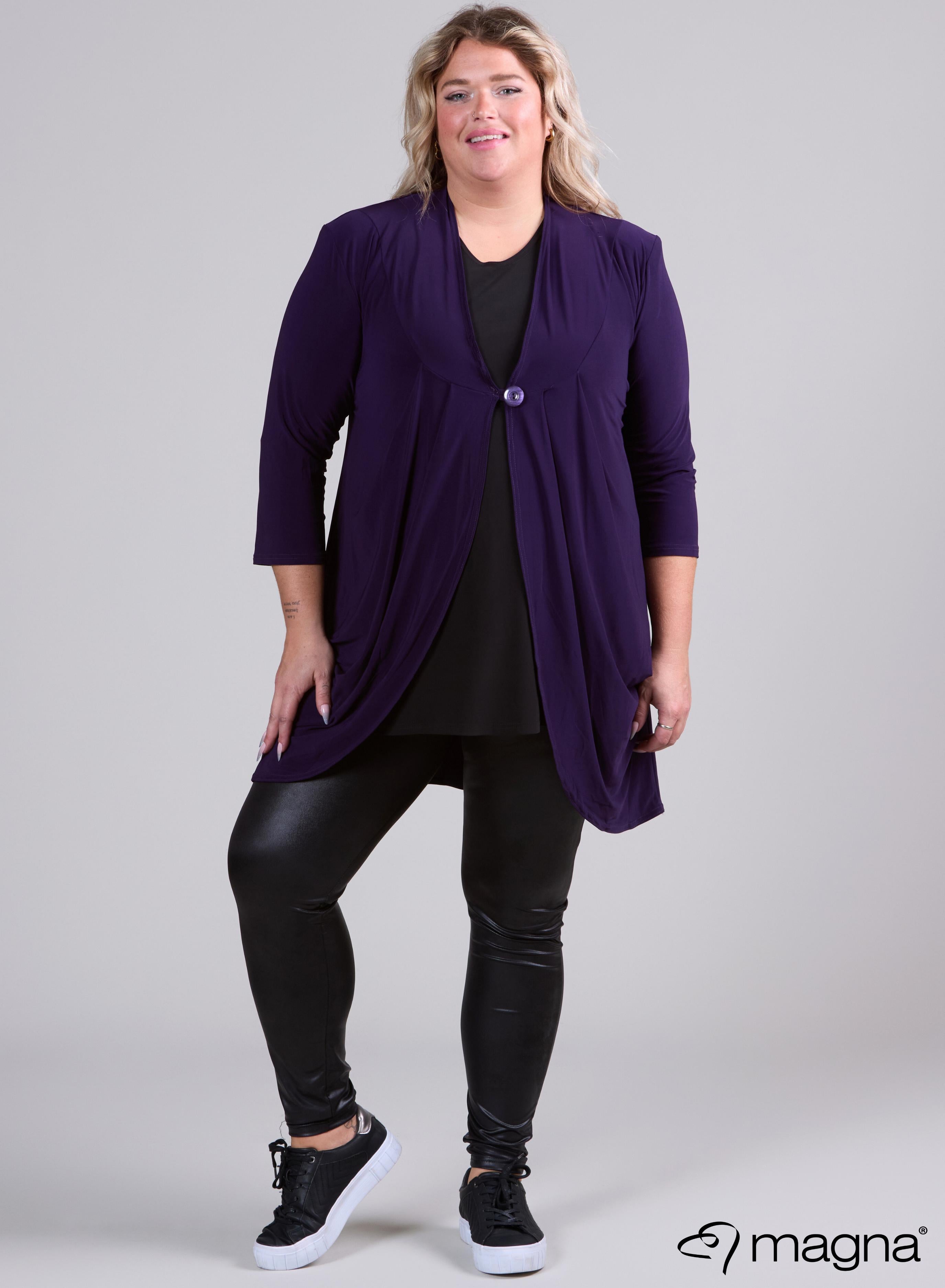 Magna Shaped Cardigan Dark Purple