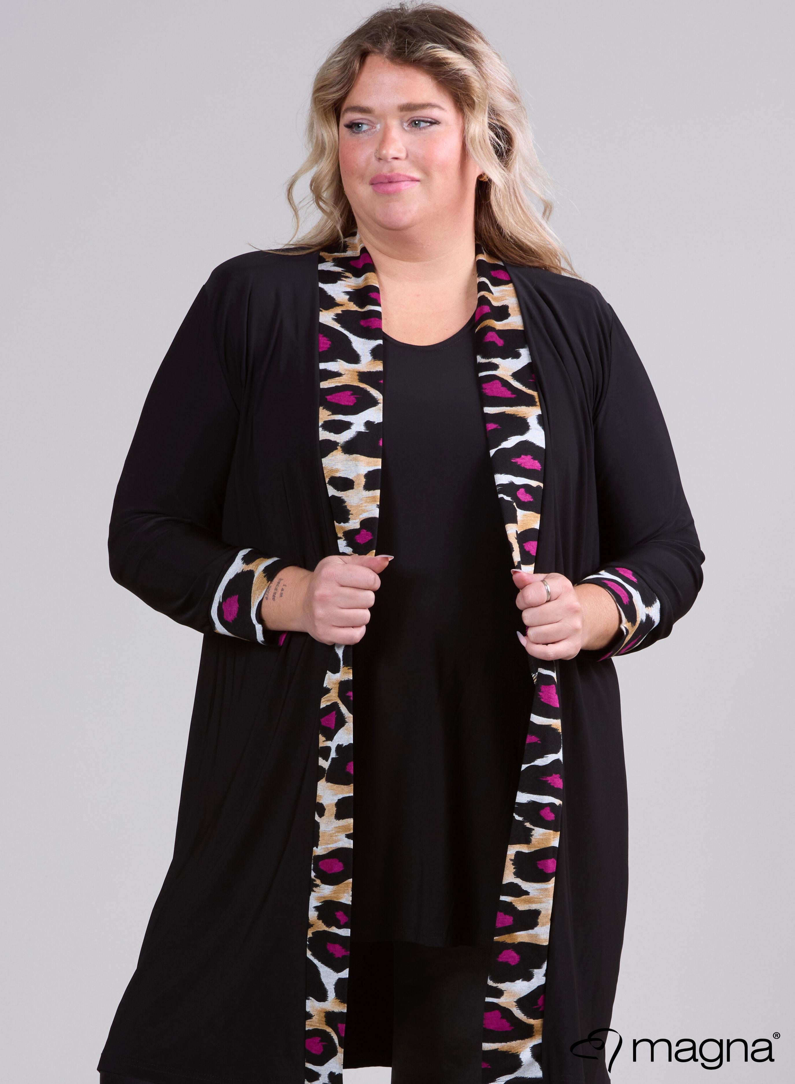 Magna Cardigan Digital Leo Magenta Print