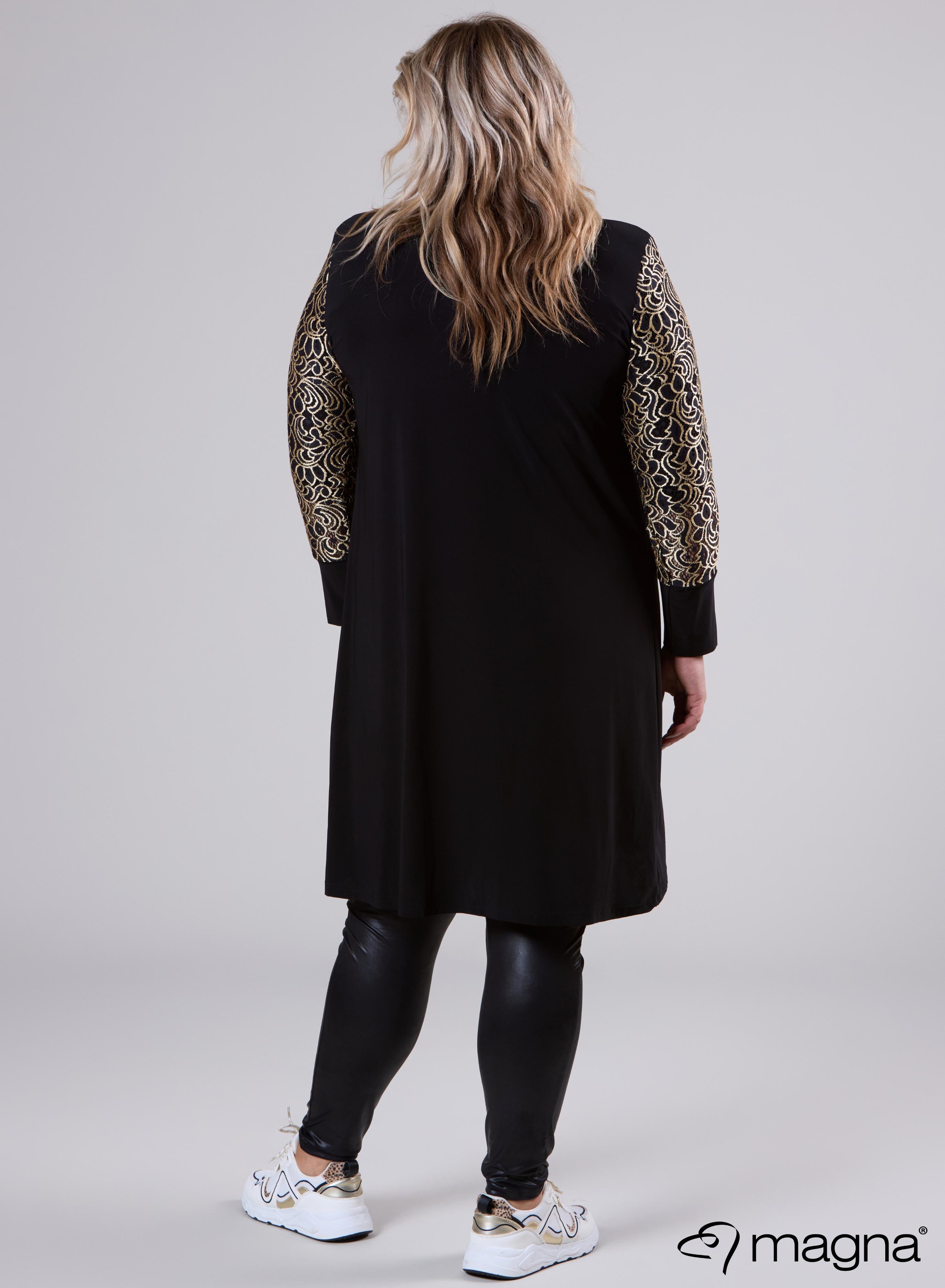 Magna Cardigan With Chiffon Mesh Sleeves Golden Design