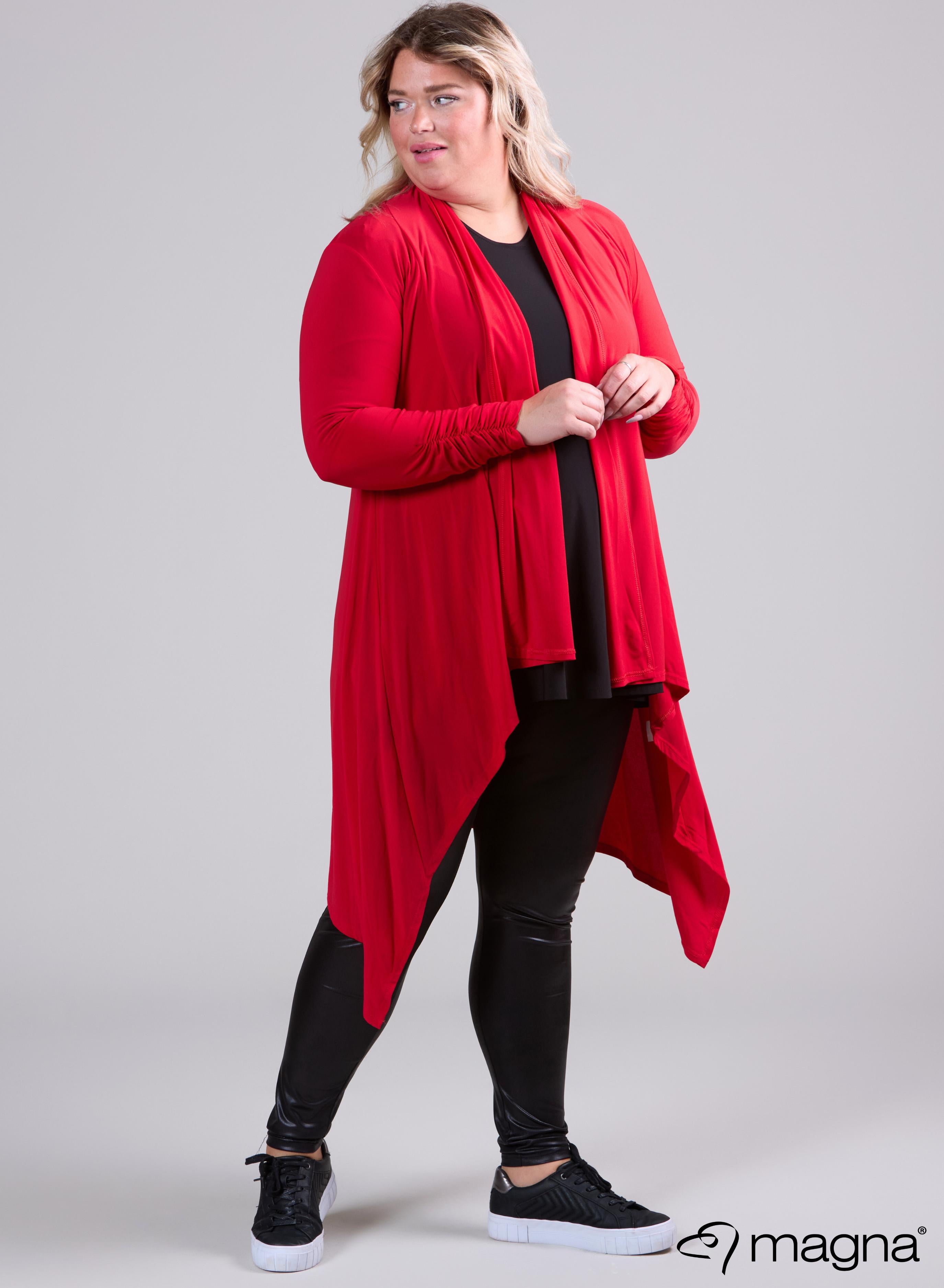 Magna Edgy Cardigan Red